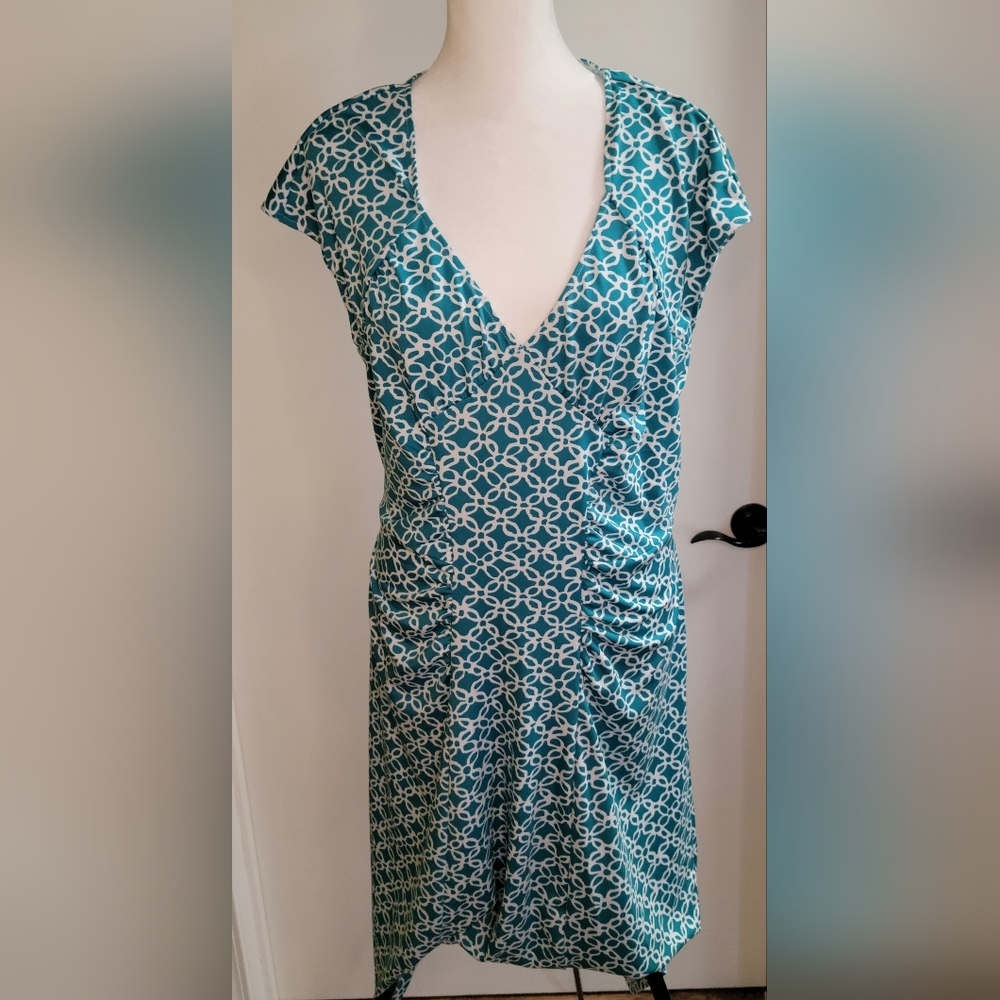 Blue and White Midi Dress Size L
